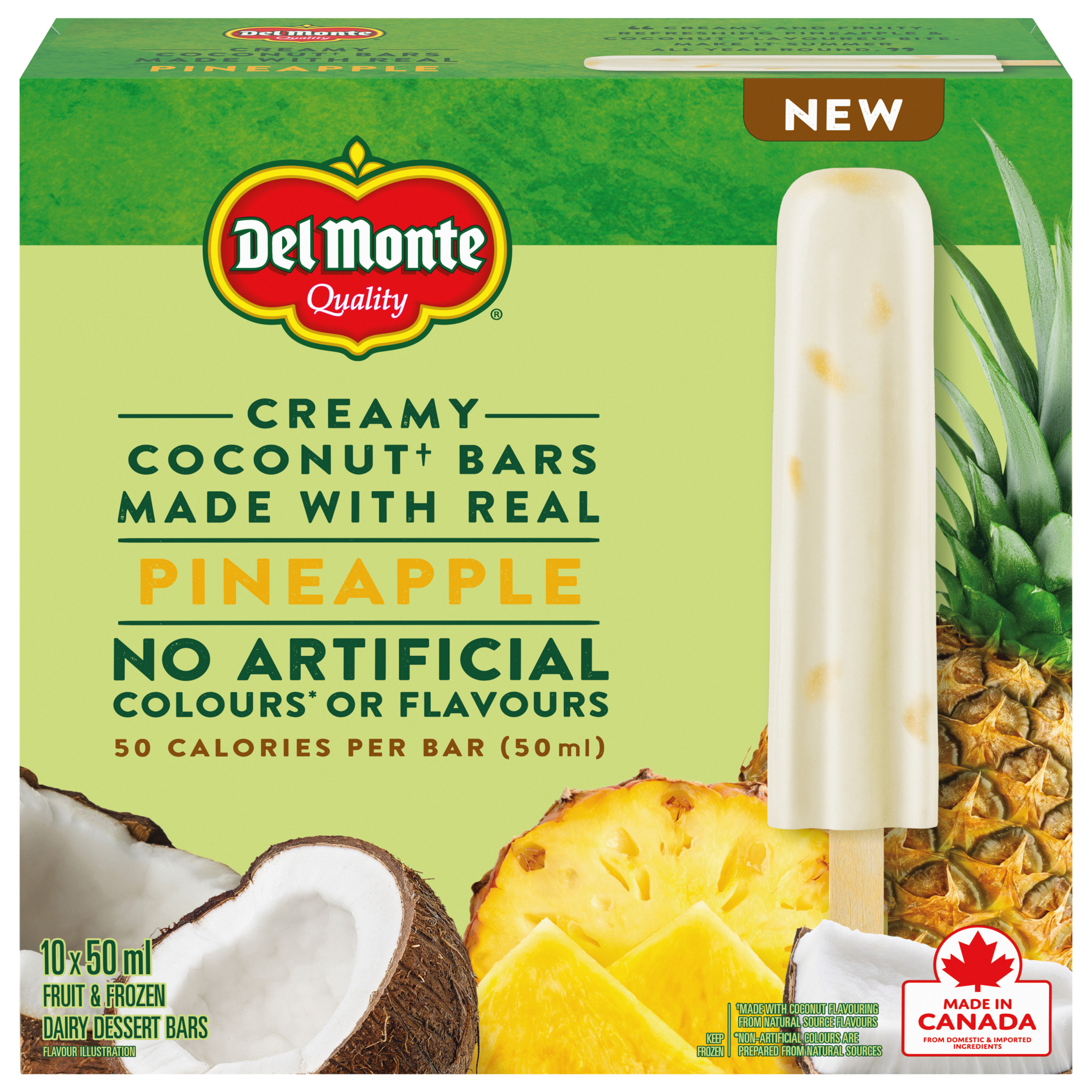 DEL MONTE Coconut Pineapple Frozen Dairy Dessert Bars