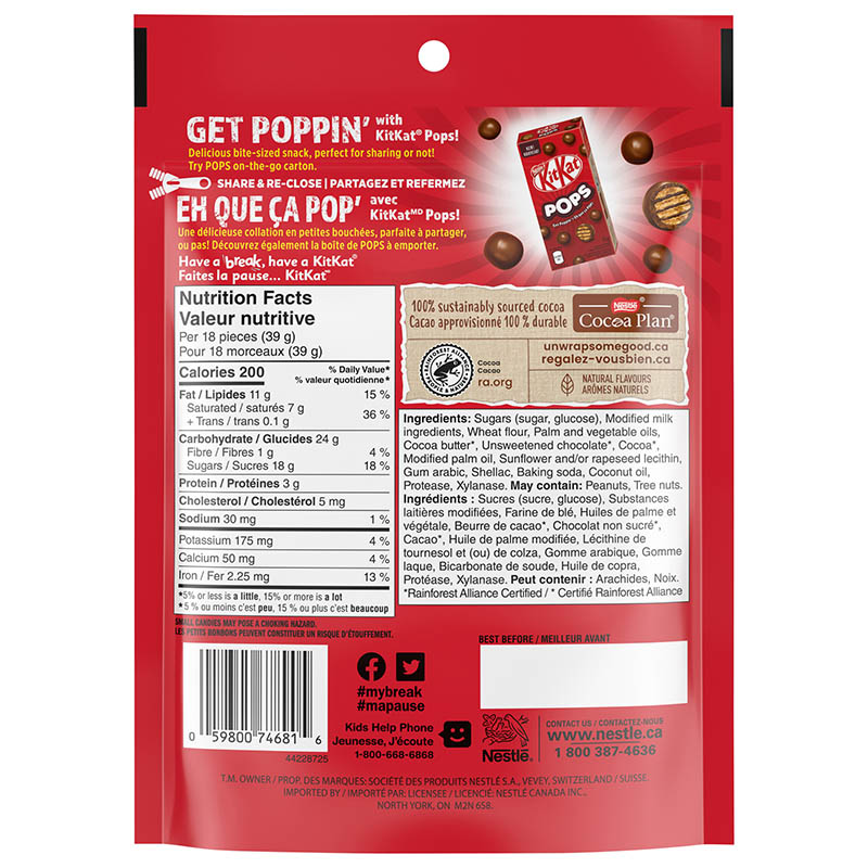 KITKAT POPS™ Snacks Pouch 170 g