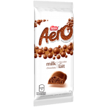 Barre de chocolat au lait AERO, 97 grammes.
