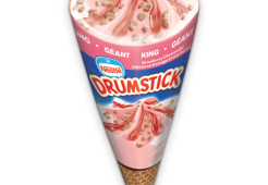 DRUMSTICK Cône de dessert glacé gâteau au fromage aux fraises, 180 ml.